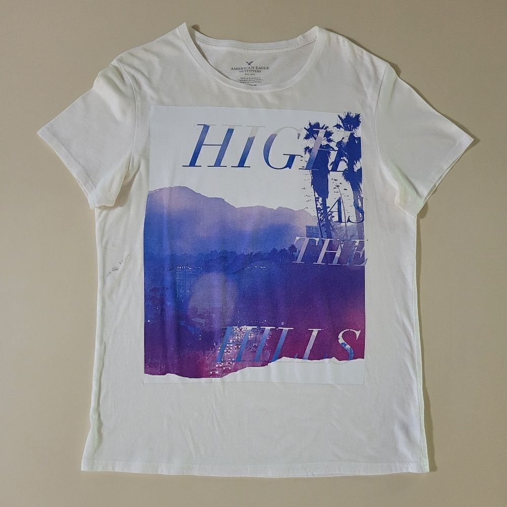 American Eagle Outfitters Men's Graphic Front Crewneck Short Sleeve Tee